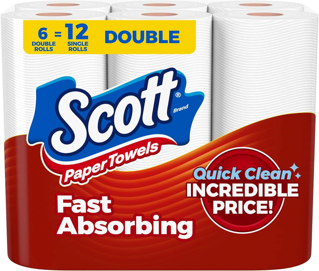 Scott Paper Towels, Task Size, 16 Family Double Rolls, 119 Sheets per Roll