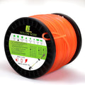 Heavy Duty Square String Trimmer Line – Orange, Commercial Grade Weed Eater String (Multiple Sizes)