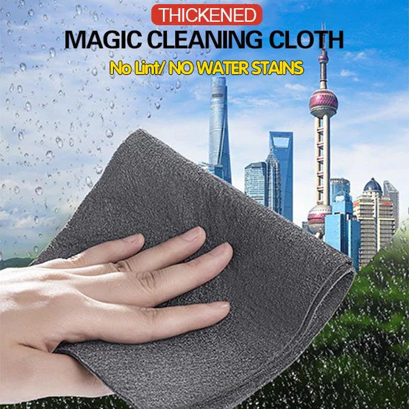Thickened Magic Cleaning Cloth Microfiber Surface Instant Polishing Household Cleaning Cloth for Glass Windows Mirrors Car Kitchen Gadgets