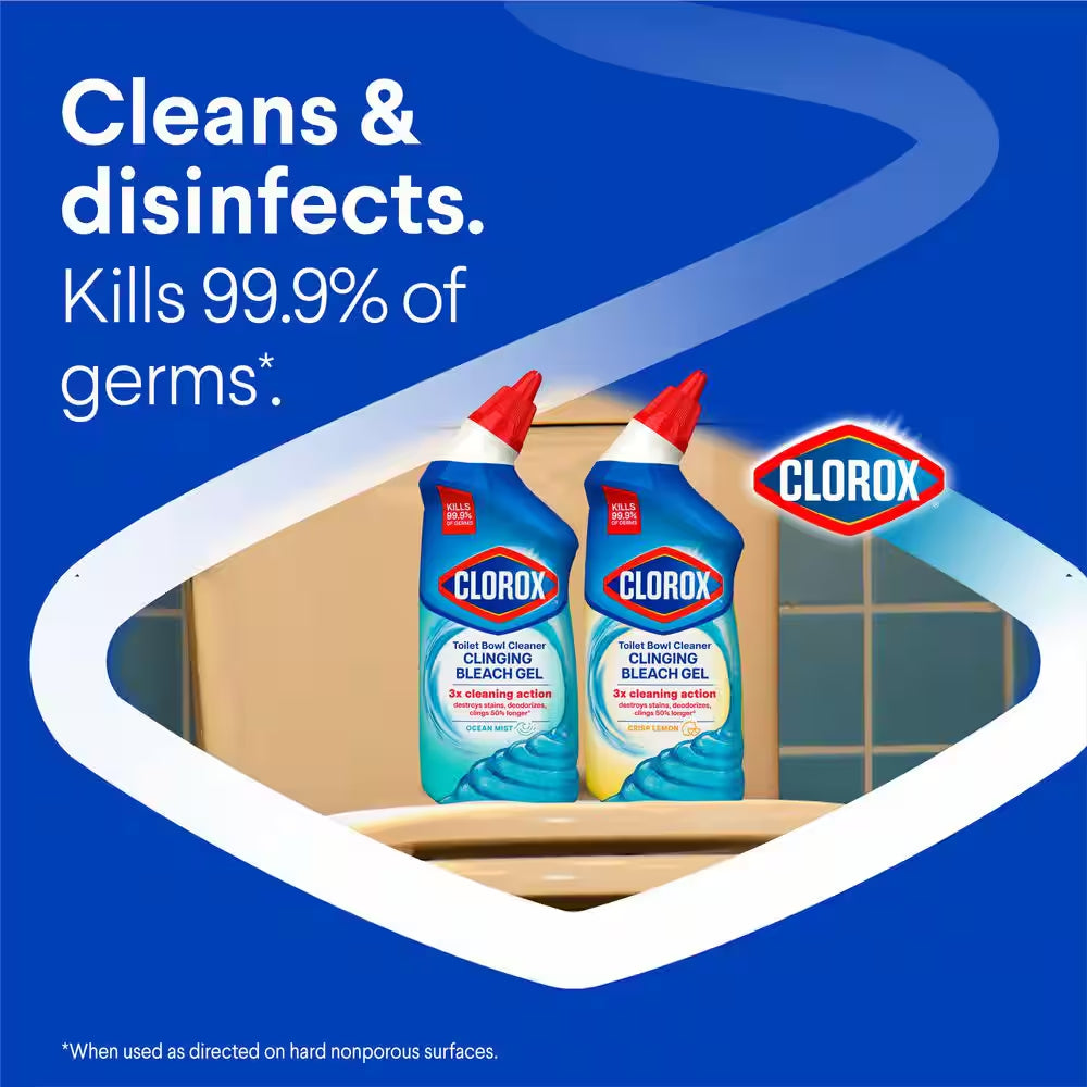 24 Oz. Ocean Mist Toilet Bowl Cleaner Clinging Bleach Gel (6-Pack)