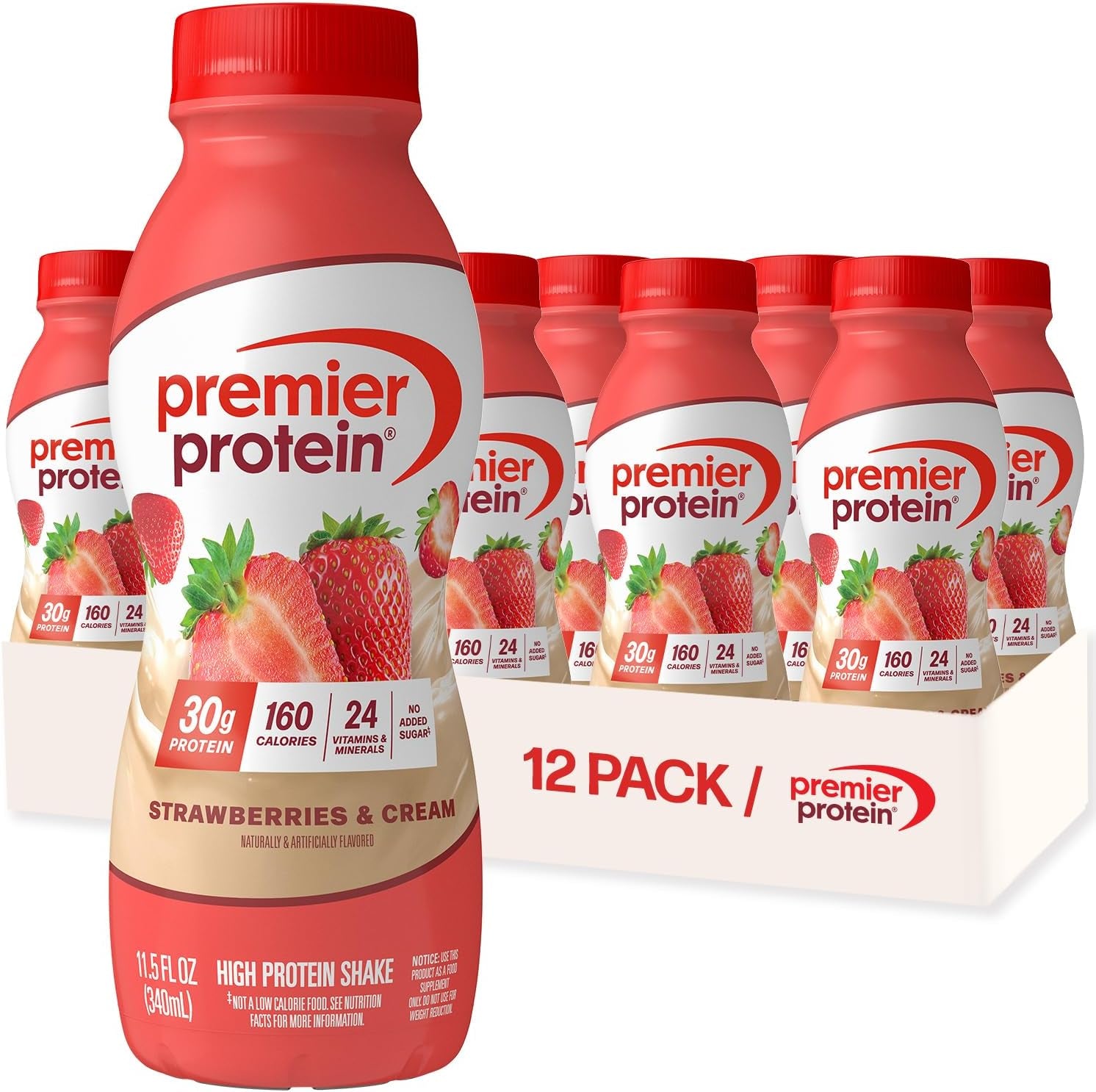 Shake, Chocolate, 30G Protein, No Added Sugar, 24 Vitamins & Minerals to Support Immune Health, 11.5 Fl Oz, 12 Pack