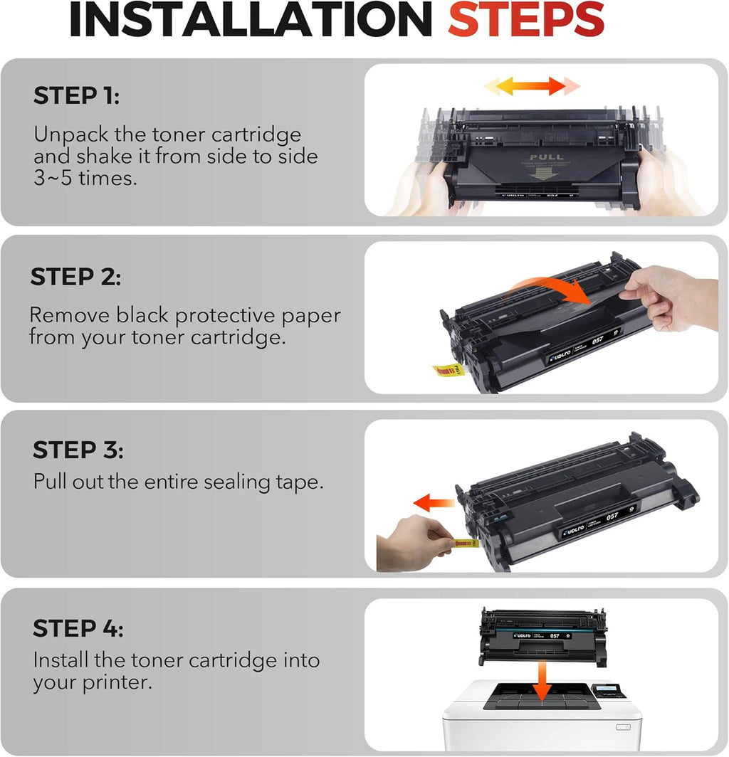 057 Toner Cartridge - 057 Replacement for 057 Toner Cartridge CRG057 057H to Use with Mf445Dw Mf448Dw Mf449Dw Lbp226Dw Lbp227Dw Printer (2Black, Non-Oem)