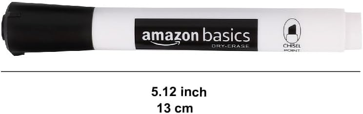 Dry Erase Whiteboard Markers, Chisel Tip, Low-Odor, Assorted Colors, 12-Pack, Erase Easily