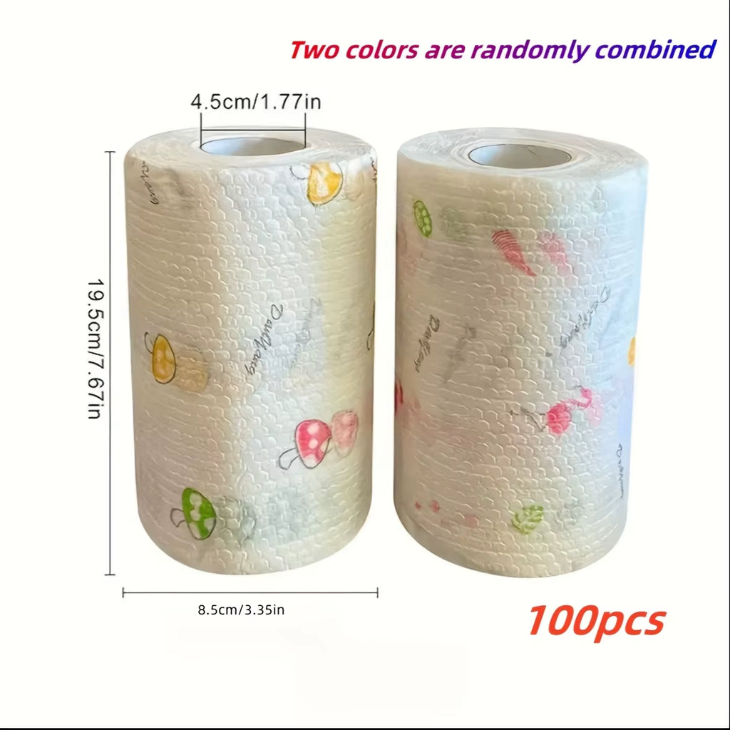 Absorbent Thick Cotton Kitchen Paper Towels - Washable and Reusable Kitchen Towels