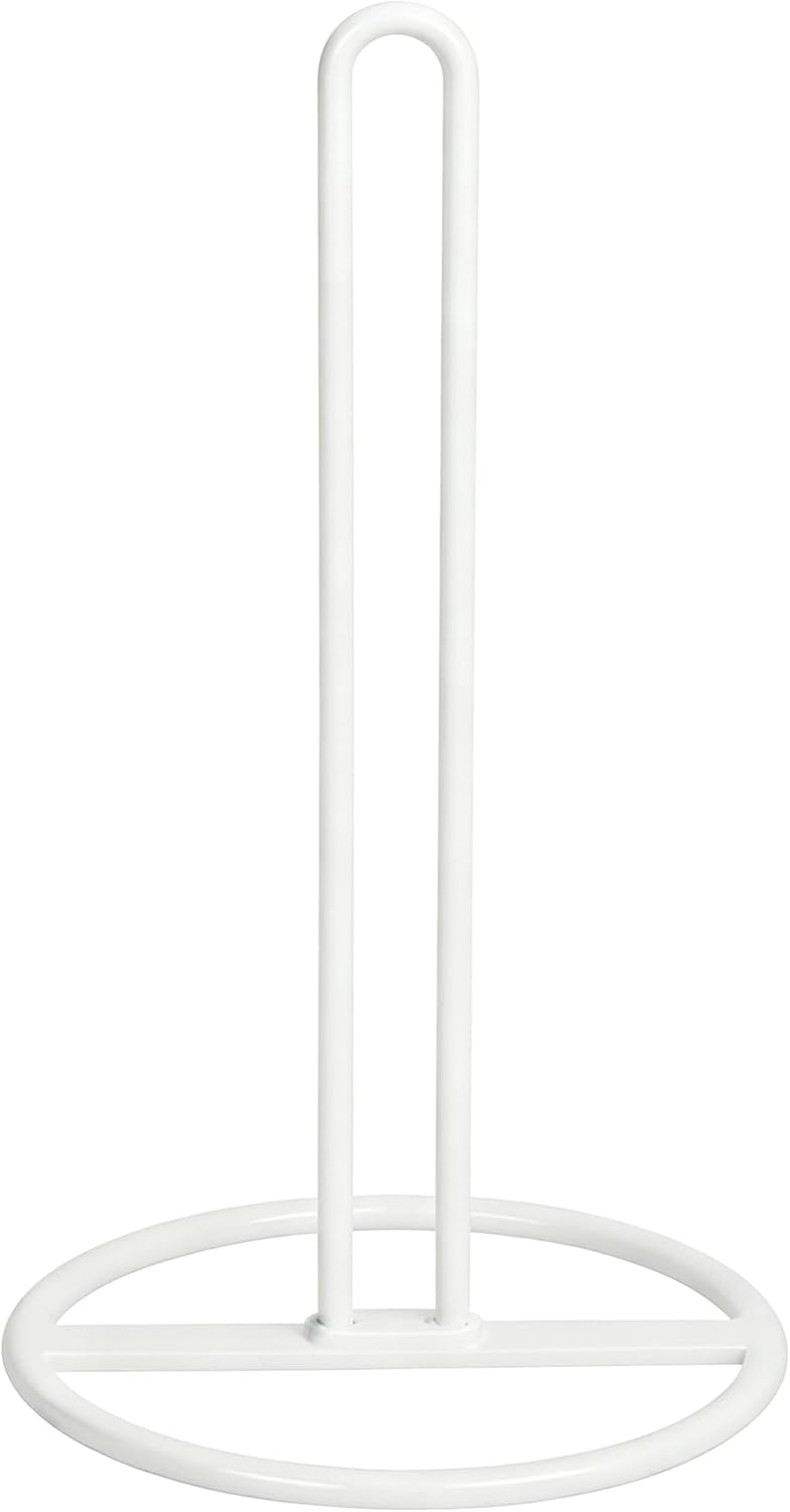 Paper Towel Holder Countertop, , Kitchen Paper Towel Stand Holder for Kitchen Organization and Storage, Paper Towel Holders for Standard and Large Size Rolls (Black)