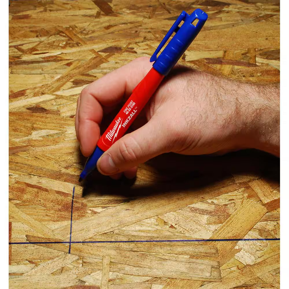 INKZALL Blue Fine Point Jobsite Permanent Marker