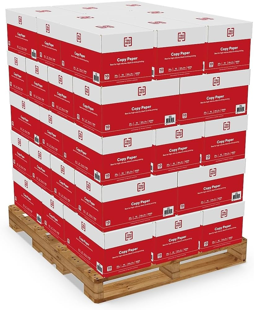 TRU RED Copy Paper, 8.5X11 Inch, 92 Brightness, 20 Lb., 500 Sheets/Ream