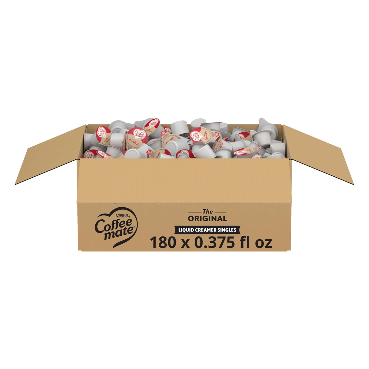 Coffee Creamer, Original, Liquid Creamer Singles, Non Dairy, No Refrigeration, 0.375 Fl Oz Tubs (Pack of 180)