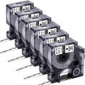 6-Pack Replace for DYMO D1 Label Tape 45013 Black on White 1/2 Inch X 23 Ft