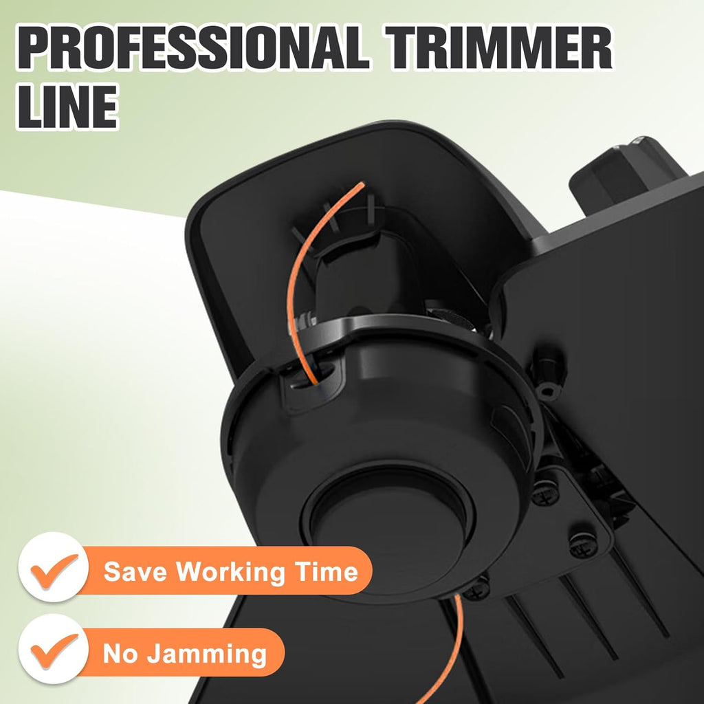 String Trimmer Line .095", 150 Feet round Weed Eater String | Trimmer Line for Universal Replacement, Orange Premium Nylon String Trimmer Line for Medium& Heavy Grass&Weeds (2.4Mm, 45M)