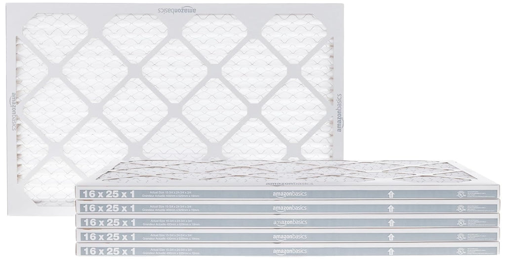 14X20X1 Air Filter, MERV 8 AC Furnace Filters, Allergen Control , Electrostatic, Removes Dust Pollen and Lint, 6-Pack (Actual Size: 13.75" X 19.75" X 0.75")