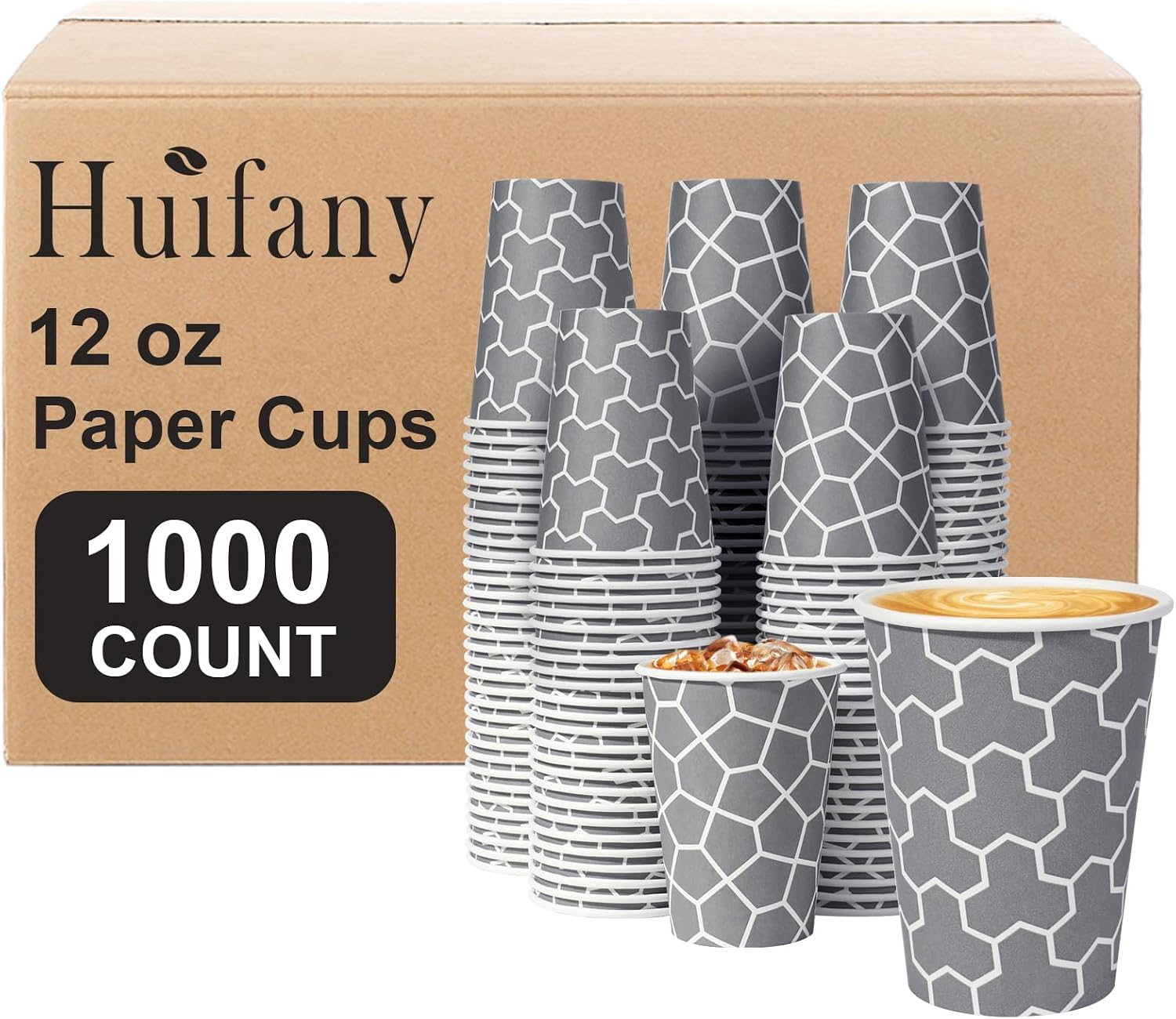 240 Pack 12 Oz Paper Cups, Insulated Disposable Hot Cups