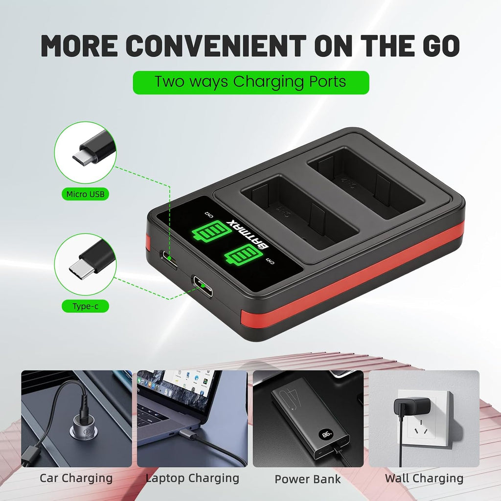 2Pcs NB-2L NB-2LH Battery + Dual USB LED Charger for Canon Powershot G7 G9 S80 S70 S60 S50 S45 S40 S30, Canon DC410 DC420 EOS 350D 400D Digital Rebel XT Xti, VIXIA HF R10