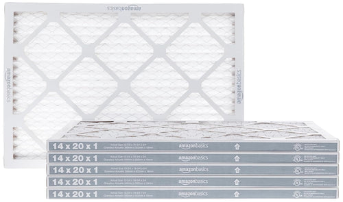 14X20X1 Air Filter, MERV 8 AC Furnace Filters, Allergen Control , Electrostatic, Removes Dust Pollen and Lint, 6-Pack (Actual Size: 13.75" X 19.75" X 0.75")