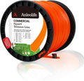 Anleolife .155" Commercial Square Heavy Duty Trimmer Line for Brush, 3 Lb | 280 Ft Spool for Briars, Brambles, Heavy Weeds, Rough Edging, and High-Capacity Heads; Cutter Helps Measure, Cut, and Reload.