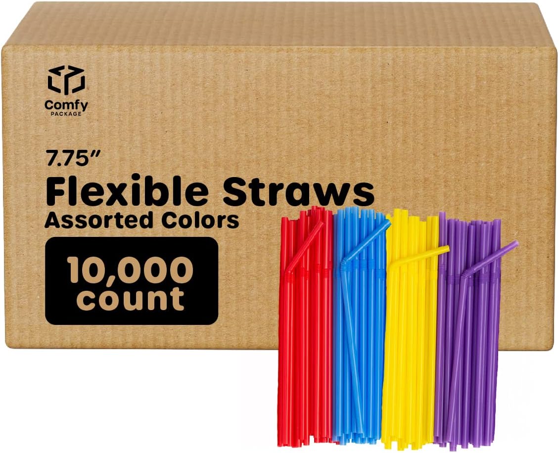 [1000 Count] 5 Inch Coffee & Cocktail Stirrers/Straws Disposable Plastic Sip Stir Swizzle Sticks - Black