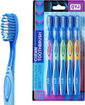Manual Medium Bristles Toothbrush for Adults,Whitening Toothbrush with Spiral Medium Bristles for Smoke Tea Coffee Stain, Deep Plaque Removal, Rounded Bristle Tips for Gentle Cleaning, 5 Pack