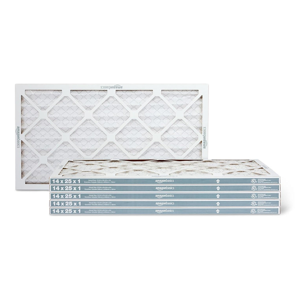 14X20X1 Air Filter, MERV 8 AC Furnace Filters, Allergen Control , Electrostatic, Removes Dust Pollen and Lint, 6-Pack (Actual Size: 13.75" X 19.75" X 0.75")
