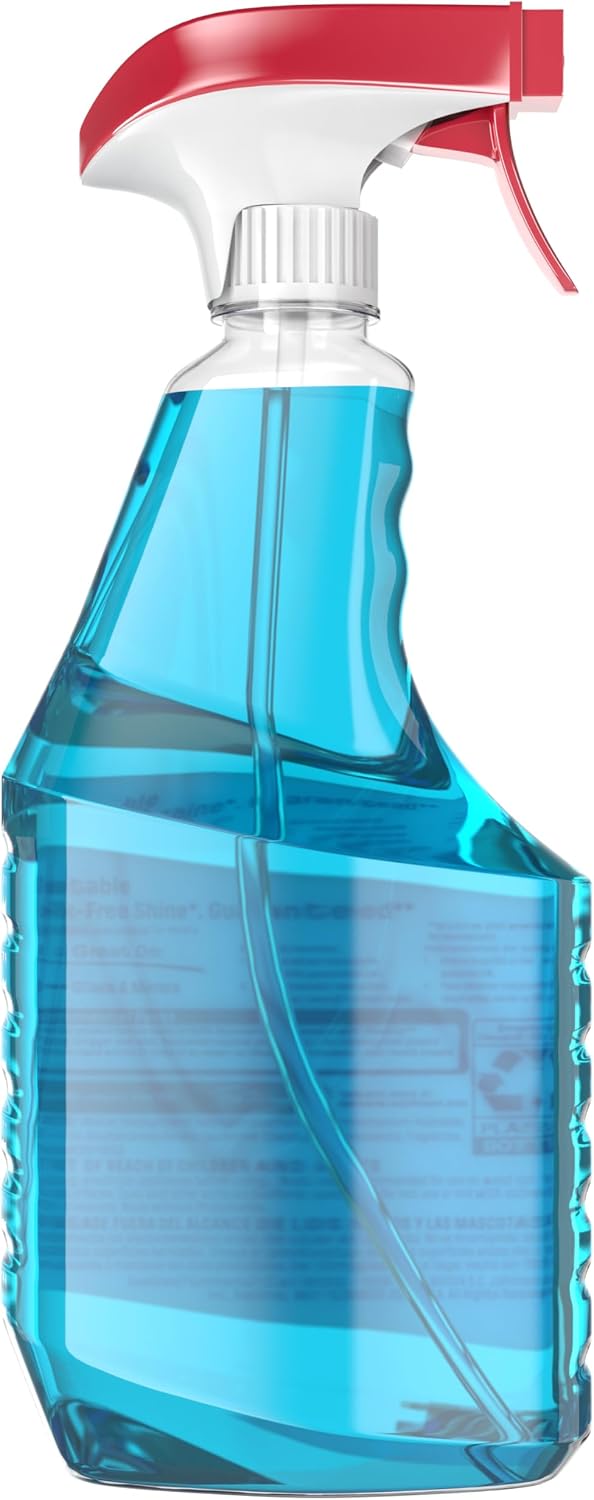 Windex Glass and Window Cleaner Spray Bottle, Packaging Designed to Prevent Leakage and Breaking, Surface Cleaning Spray, Original Blue Scent, 23 Fl Oz