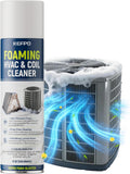 Foaming AC Coil Cleaner: 19 Oz for Evaporators & Condensers | Multi Purpose Foam Spray No Rinse Deep Clean Deodorizes Evaporator Condenser for Home AC HVAC Technicians DIY