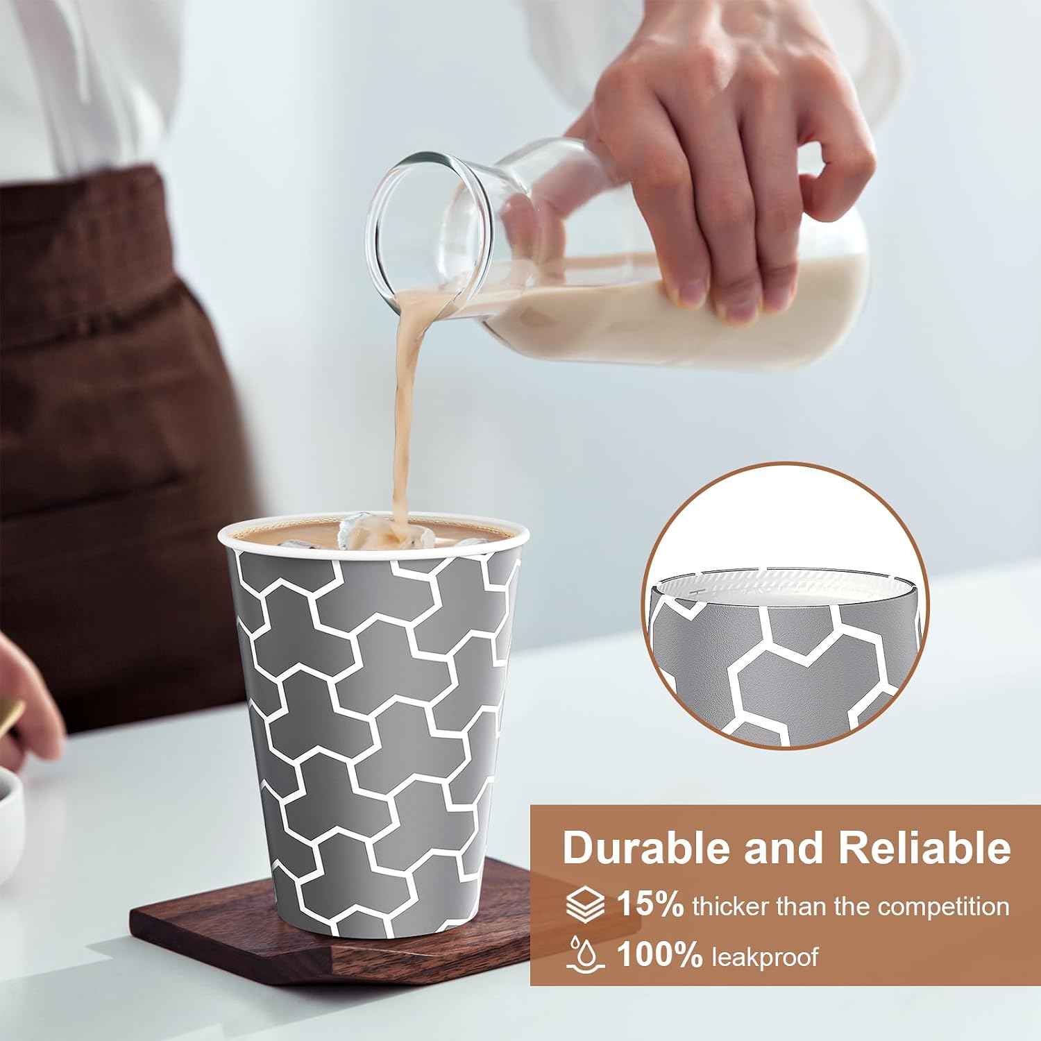 240 Pack 12 Oz Paper Cups, Insulated Disposable Hot Cups