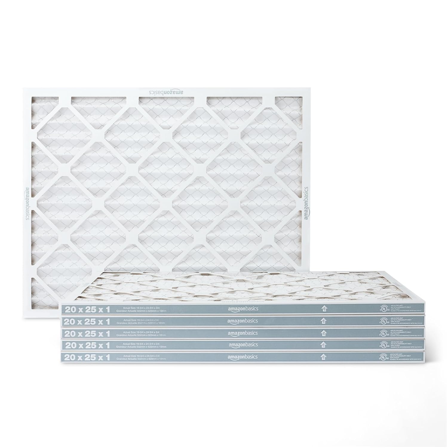 14X20X1 Air Filter, MERV 8 AC Furnace Filters, Allergen Control , Electrostatic, Removes Dust Pollen and Lint, 6-Pack (Actual Size: 13.75" X 19.75" X 0.75")