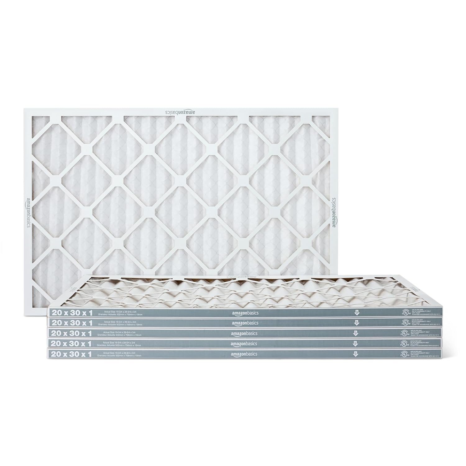 14X20X1 Air Filter, MERV 8 AC Furnace Filters, Allergen Control , Electrostatic, Removes Dust Pollen and Lint, 6-Pack (Actual Size: 13.75" X 19.75" X 0.75")