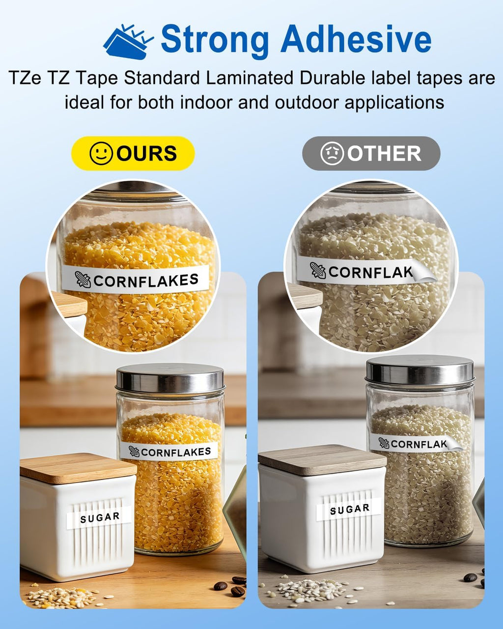 Tze TZ 12mm Laminated White Label Maker Tape Refills Compatible with Brother P-Touch Models PT-D220, PT-D210, PT-H110, PT-D200 - 3 Pack