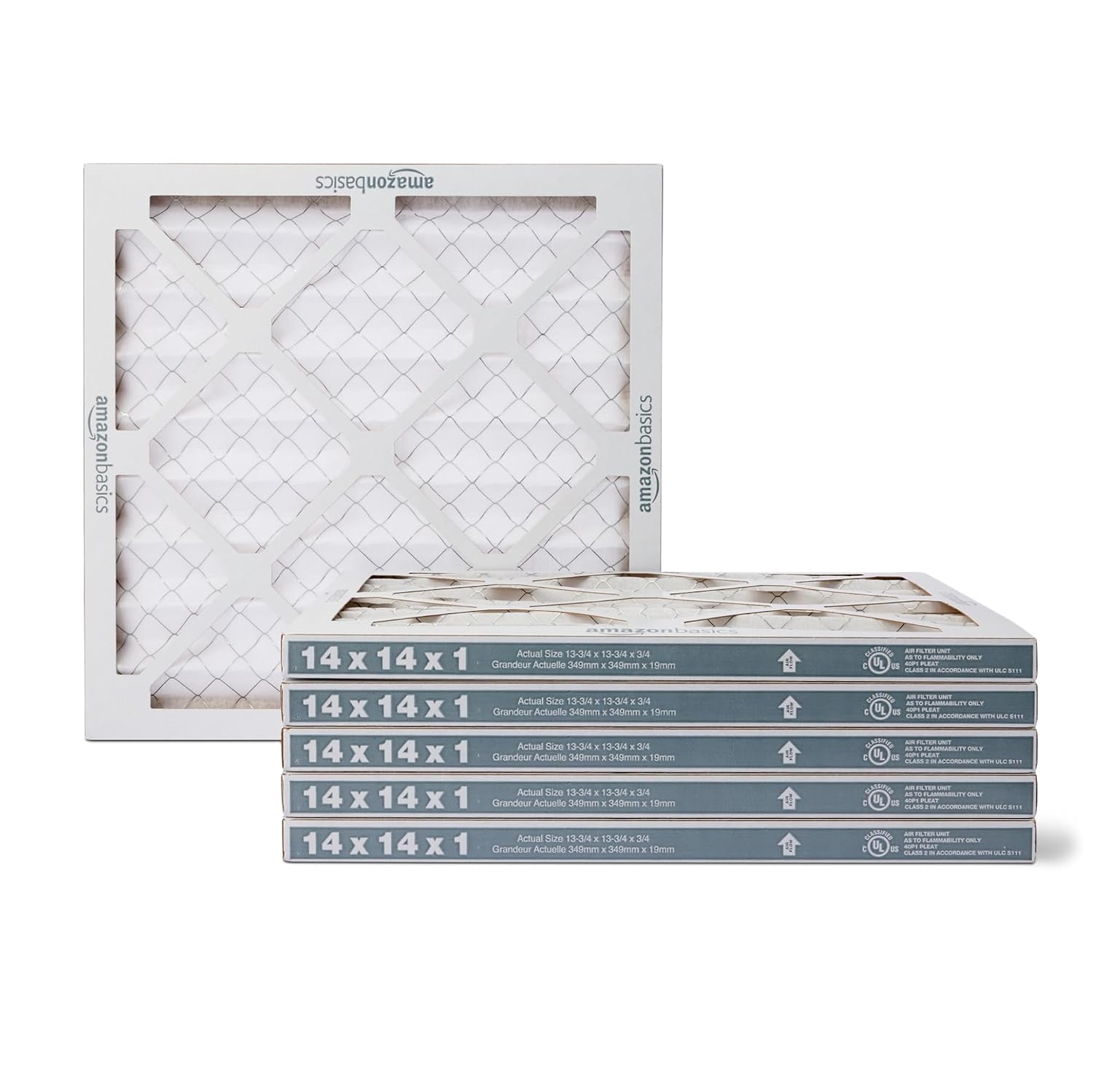 14X20X1 Air Filter, MERV 8 AC Furnace Filters, Allergen Control , Electrostatic, Removes Dust Pollen and Lint, 6-Pack (Actual Size: 13.75" X 19.75" X 0.75")