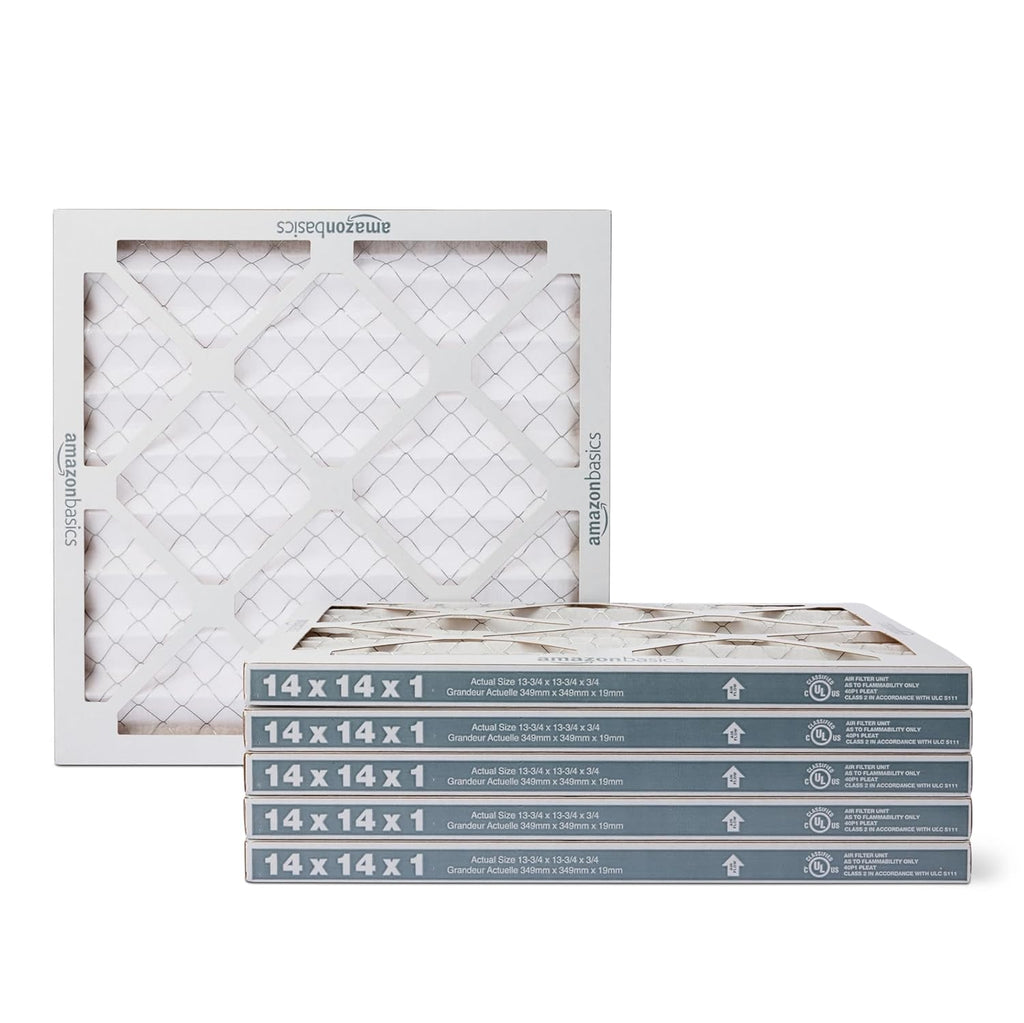 14X20X1 Air Filter, MERV 8 AC Furnace Filters, Allergen Control , Electrostatic, Removes Dust Pollen and Lint, 6-Pack (Actual Size: 13.75" X 19.75" X 0.75")