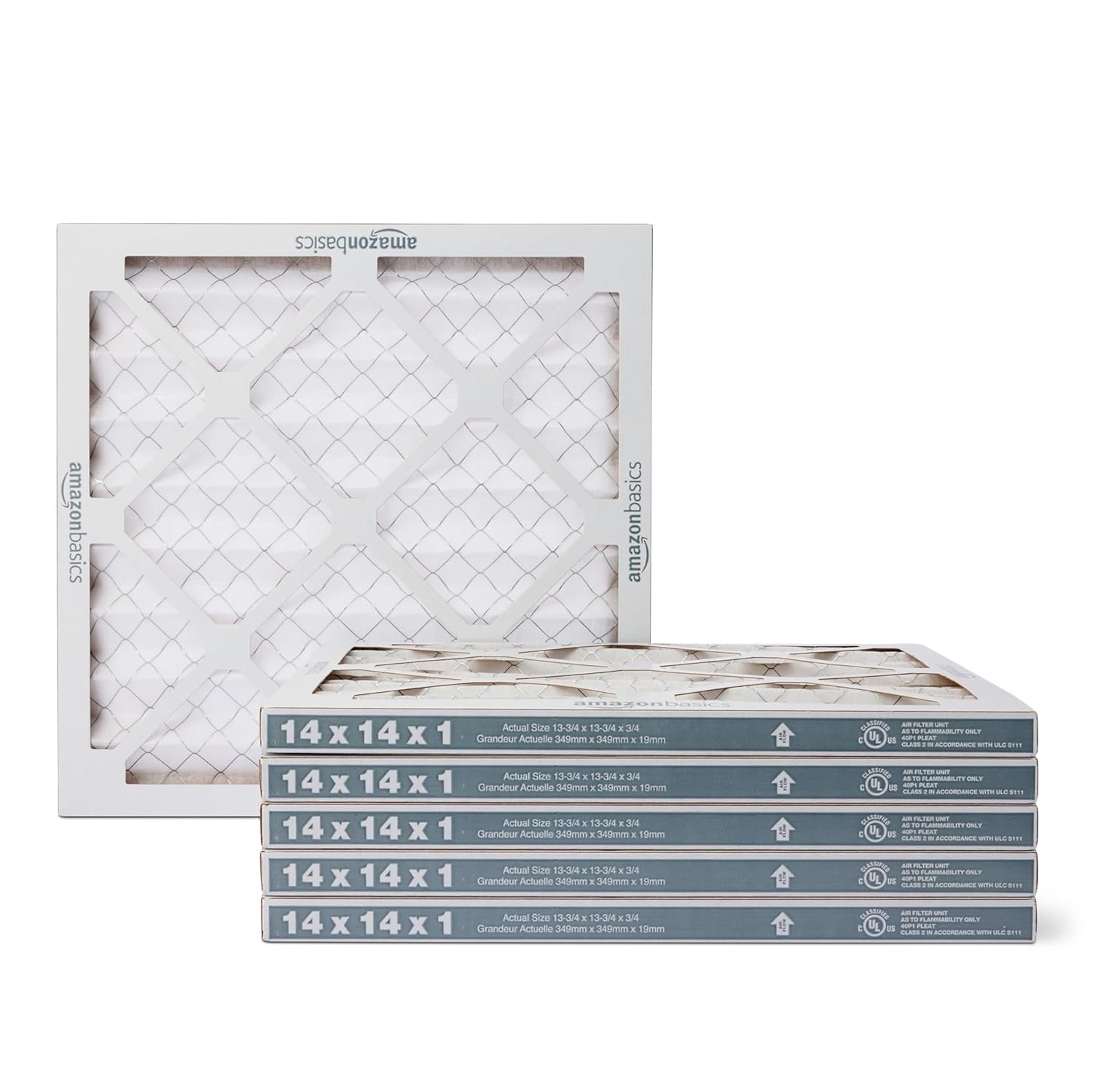 14X20X1 Air Filter, MERV 8 AC Furnace Filters, Allergen Control , Electrostatic, Removes Dust Pollen and Lint, 6-Pack (Actual Size: 13.75" X 19.75" X 0.75")
