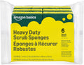 Heavy Duty Dual-Sided Scrub Sponges, Yellow/Green, 6-Pack (Packaging May Vary)