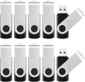 Bulk 2GB USB Flash Drives - 20 Pack Portable Thumb Drives, Swivel Design for Data Transfer and Backup