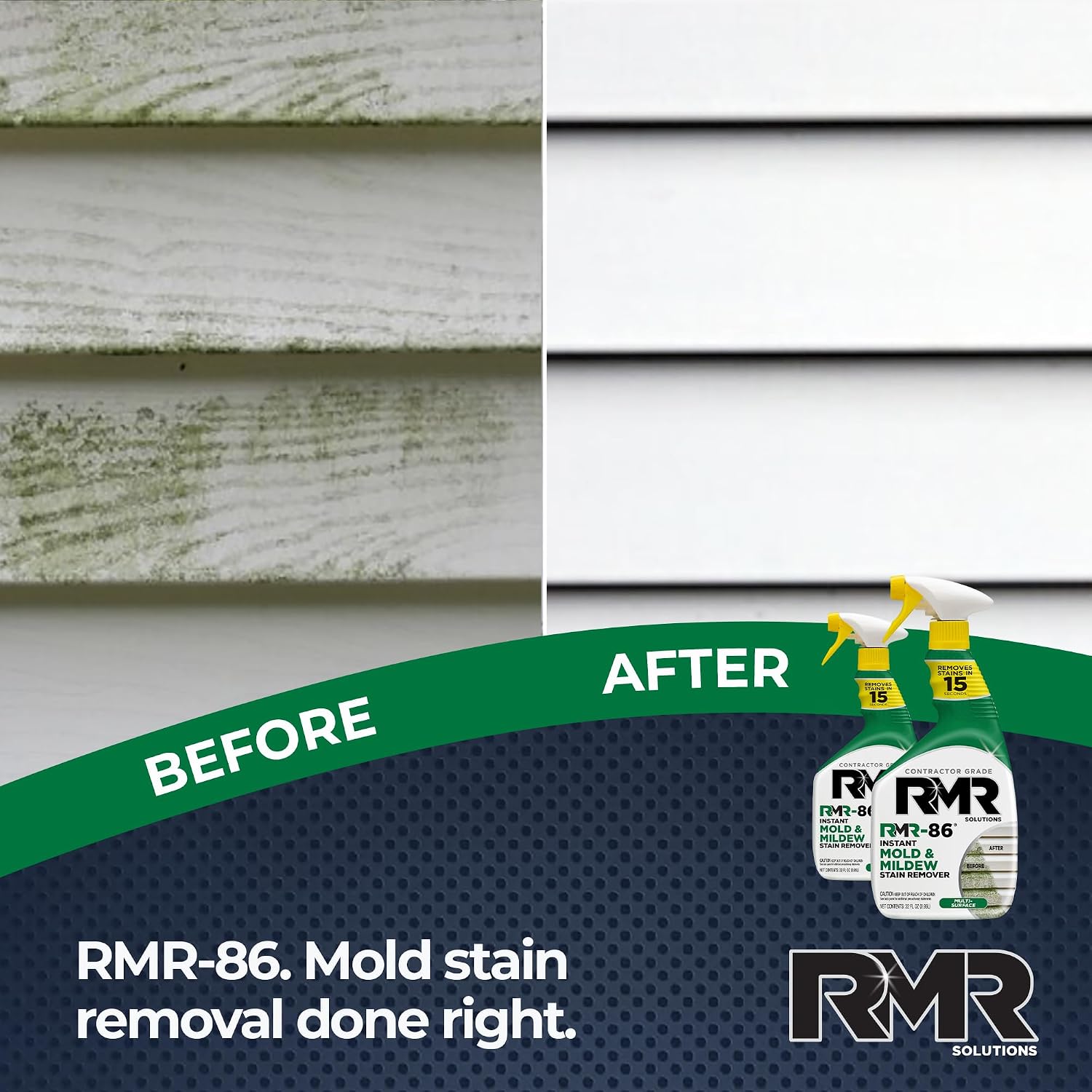 RMR-86 Instant Mold and Mildew Stain Remover Spray - Scrub Free Formula, 2 Pack - 32 Oz
