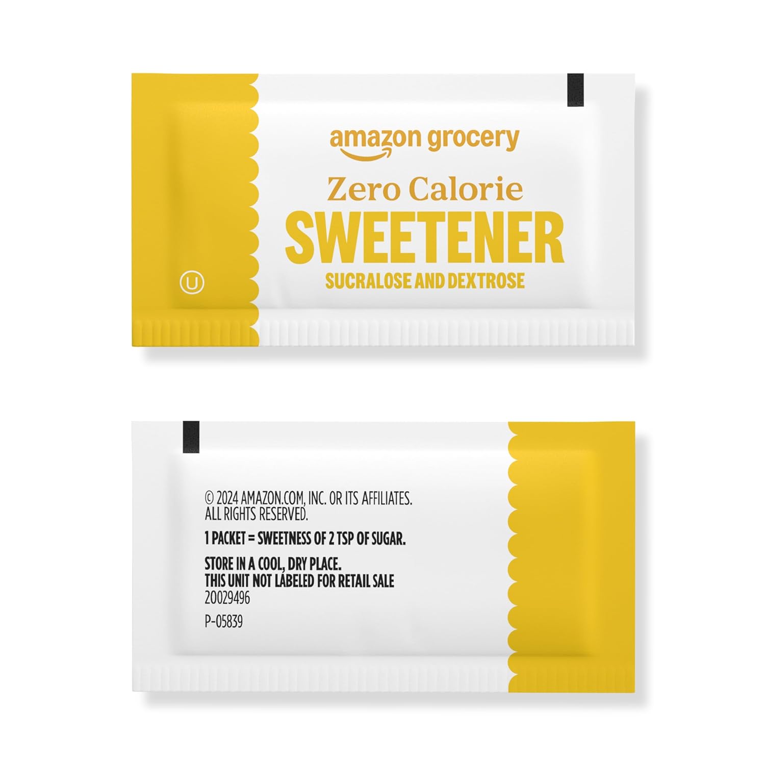 , Zero Calorie Sucralose and Dextrose Sweetener Packets, 250 Ct
