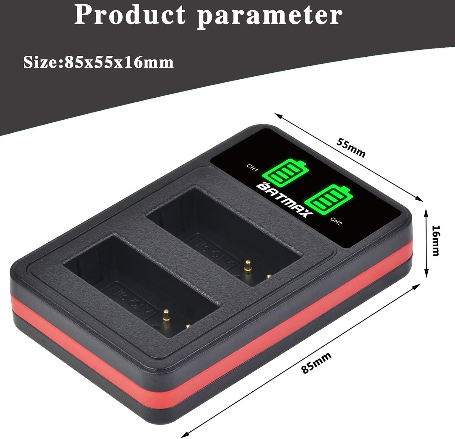 2Pcs NB-2L NB-2LH Battery + Dual USB LED Charger for Canon Powershot G7 G9 S80 S70 S60 S50 S45 S40 S30, Canon DC410 DC420 EOS 350D 400D Digital Rebel XT Xti, VIXIA HF R10