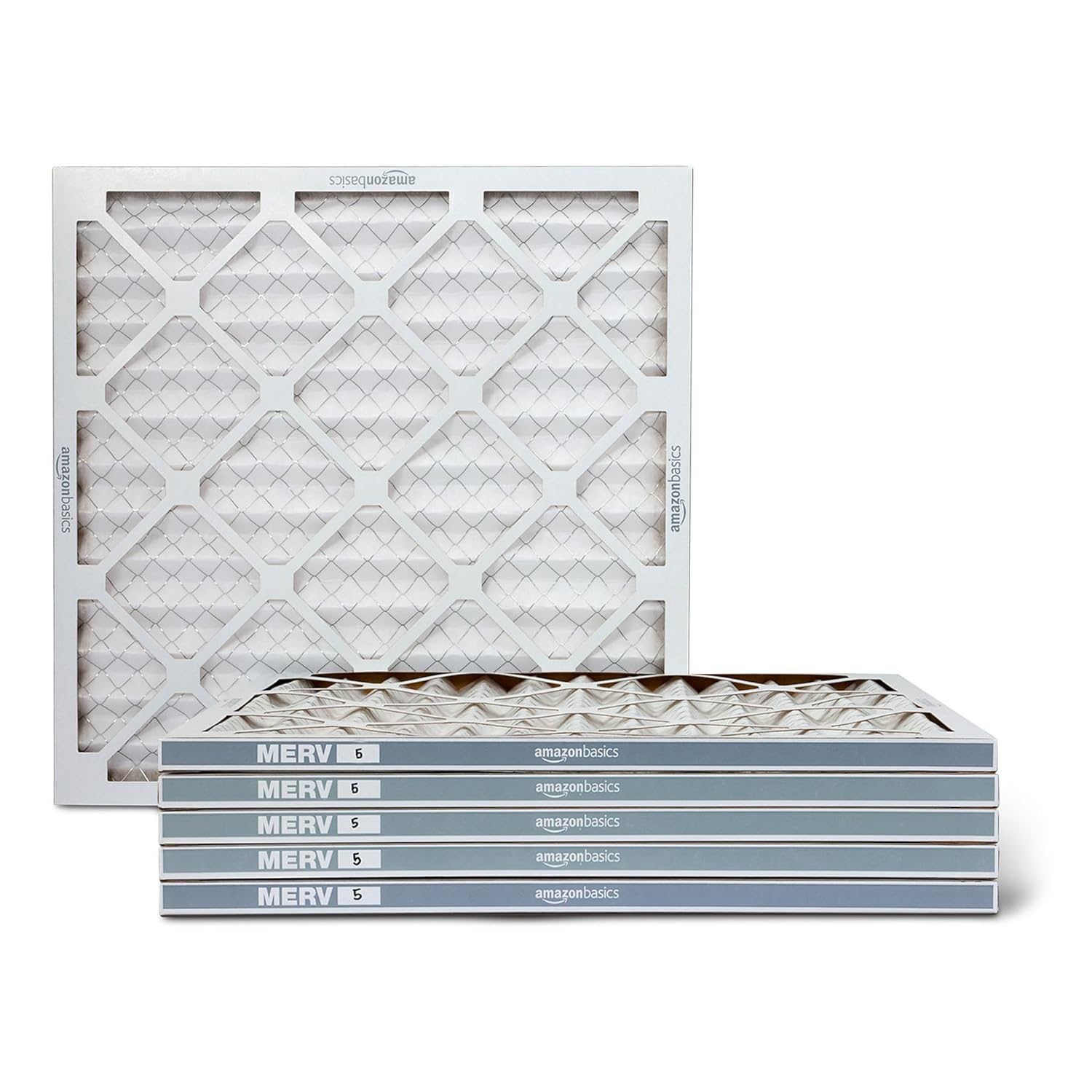 14X20X1 Air Filter, MERV 8 AC Furnace Filters, Allergen Control , Electrostatic, Removes Dust Pollen and Lint, 6-Pack (Actual Size: 13.75" X 19.75" X 0.75")