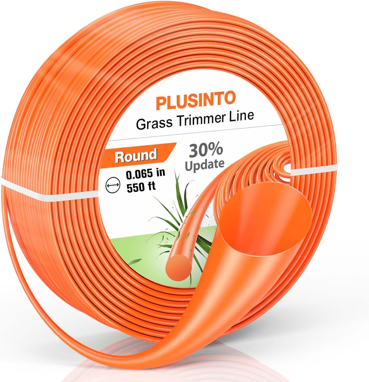 String Trimmer Line .095", 150 Feet round Weed Eater String | Trimmer Line for Universal Replacement, Orange Premium Nylon String Trimmer Line for Medium& Heavy Grass&Weeds (2.4Mm, 45M)
