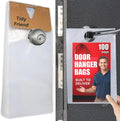 Tidyfriend Clear Plastic Door Hanger Bags 6” x 12” (500 Pack) - Waterproof and Secure Solution for Flyers, Brochures, Notices, and Printed Materials for Outdoor Use
