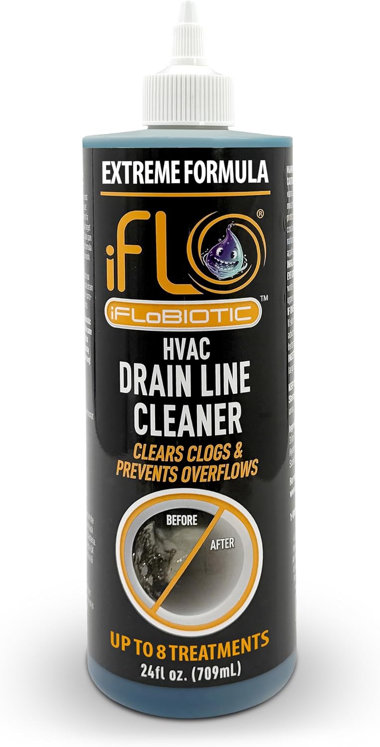 Extreme AC Drain Line and Drain Pan Cleaner (1 Pack of 24Oz Bottle) | Set It and Forget It, App-Controlled, Fast-Acting, Long-Lasting Automated HVAC Cleaning Solution for Tough Clogs & Buildup