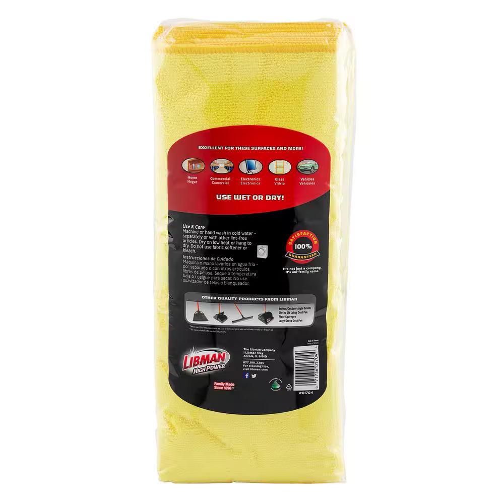 14 In. X 14 In. High Power Pro-Grade Heavy-Duty Microfiber Cloth Towels (16-Pack)