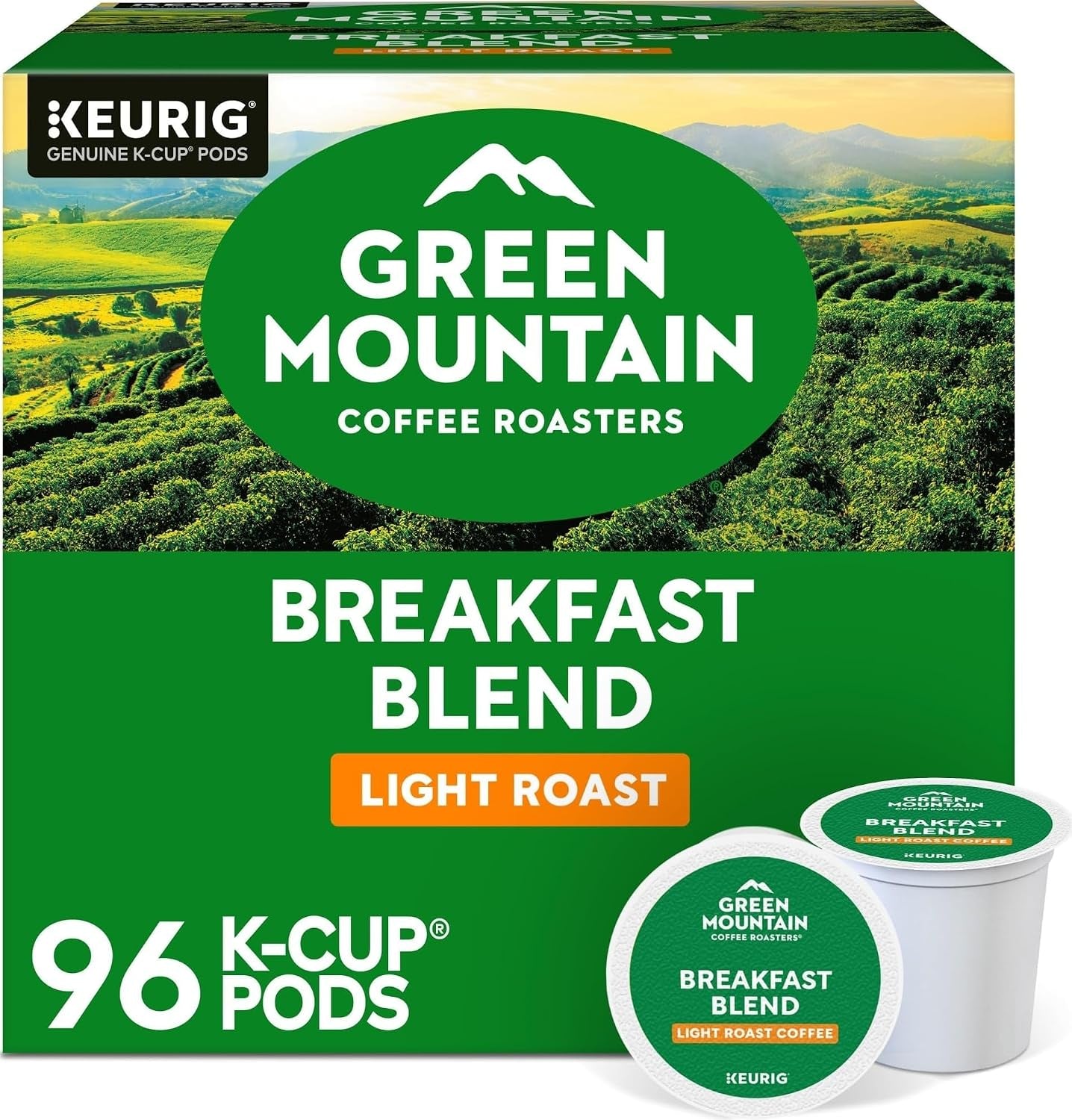 Breakfast Blend Single-Serve Keurig K-Cup Pods, Light Roast Coffee, 96 Count