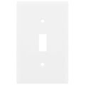 Single Oversized Wall Plate Cover, 1 Gang, Light Switch Cover, 3.1” X 4.9”, Outlet Covers, Screws Included, White, 30598