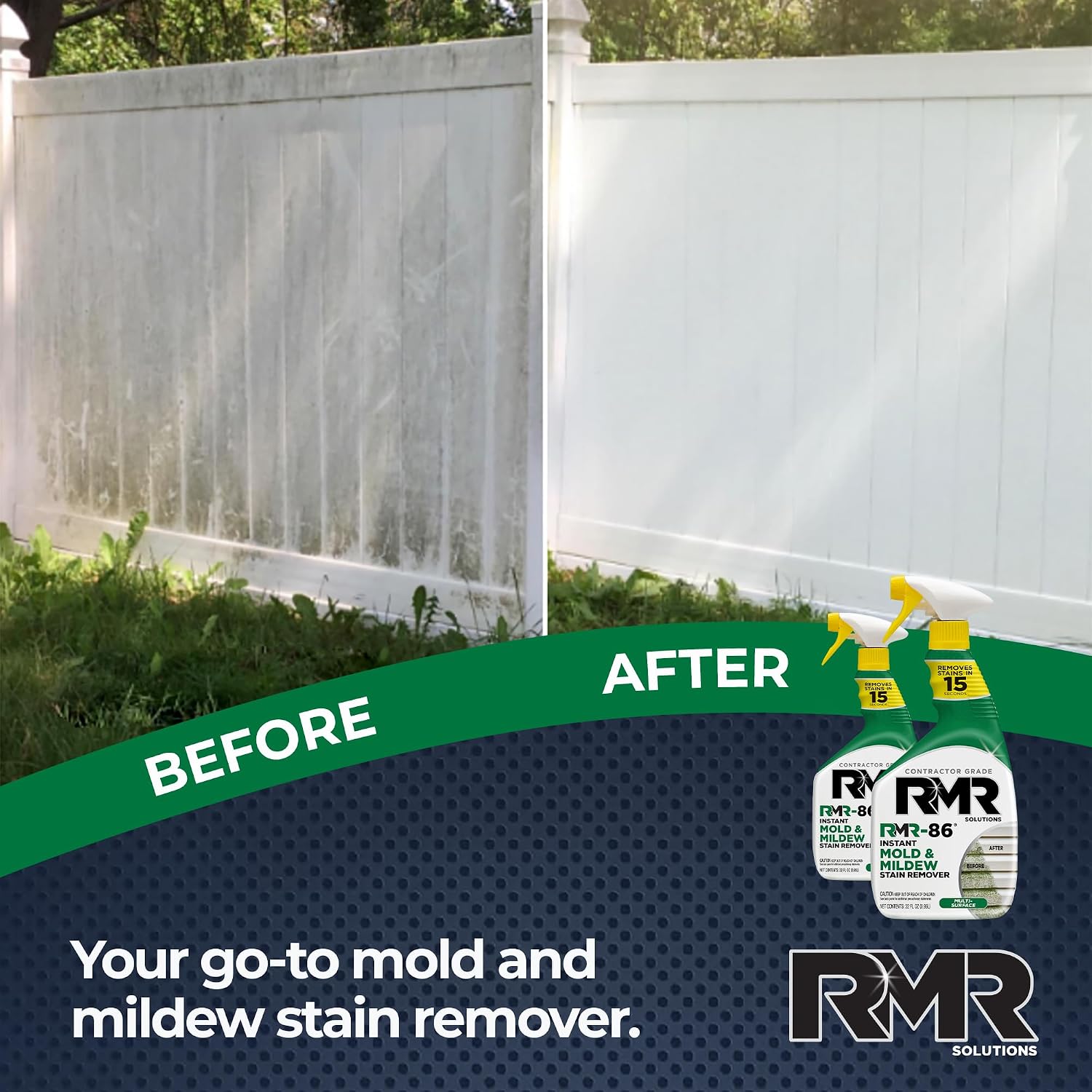 RMR-86 Instant Mold and Mildew Stain Remover Spray - Scrub Free Formula, 2 Pack - 32 Oz
