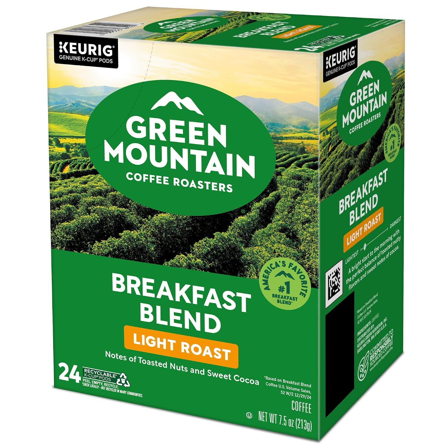Breakfast Blend Single-Serve Keurig K-Cup Pods, Light Roast Coffee, 96 Count
