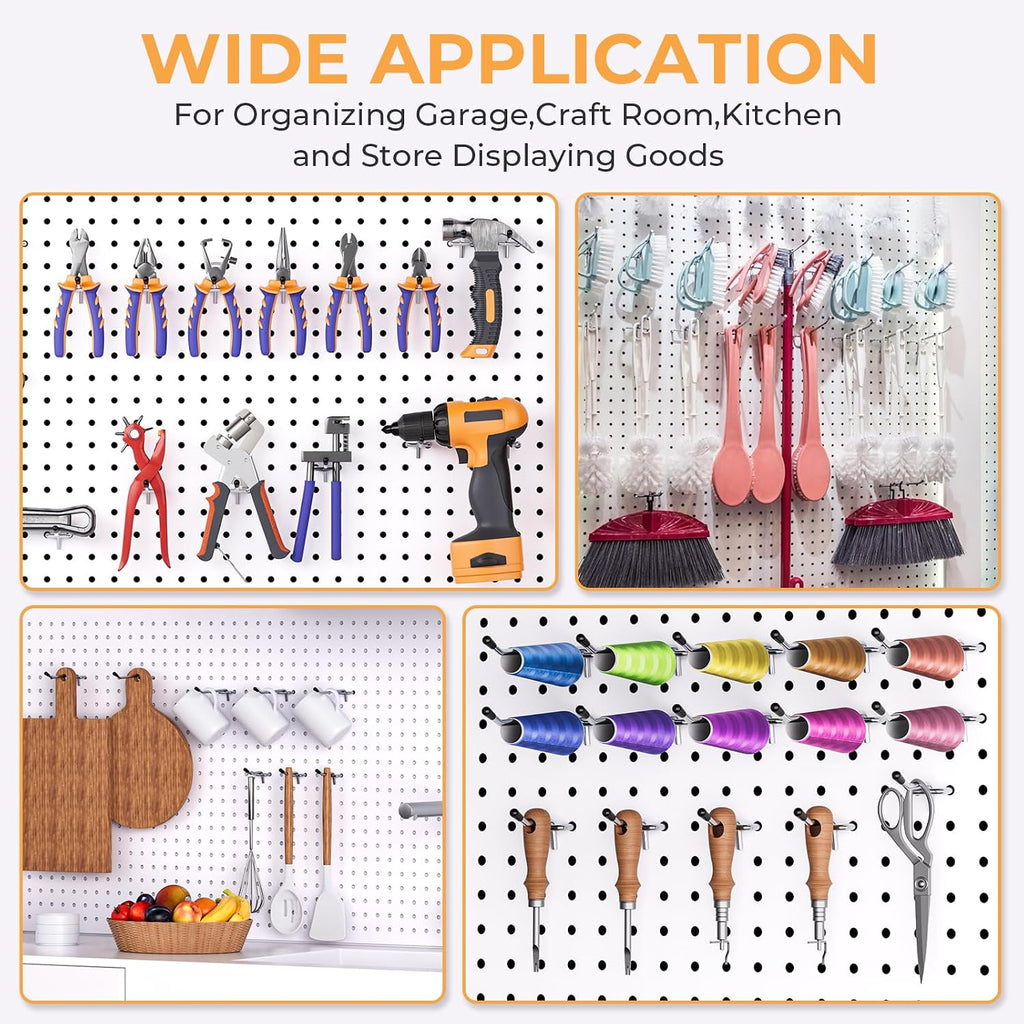 50 Pack Pegboard Hooks, 6 Inch Peg Board Shelving Hooks Accessories