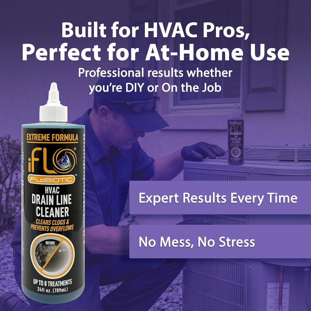Extreme AC Drain Line and Drain Pan Cleaner (1 Pack of 24Oz Bottle) | Set It and Forget It, App-Controlled, Fast-Acting, Long-Lasting Automated HVAC Cleaning Solution for Tough Clogs & Buildup