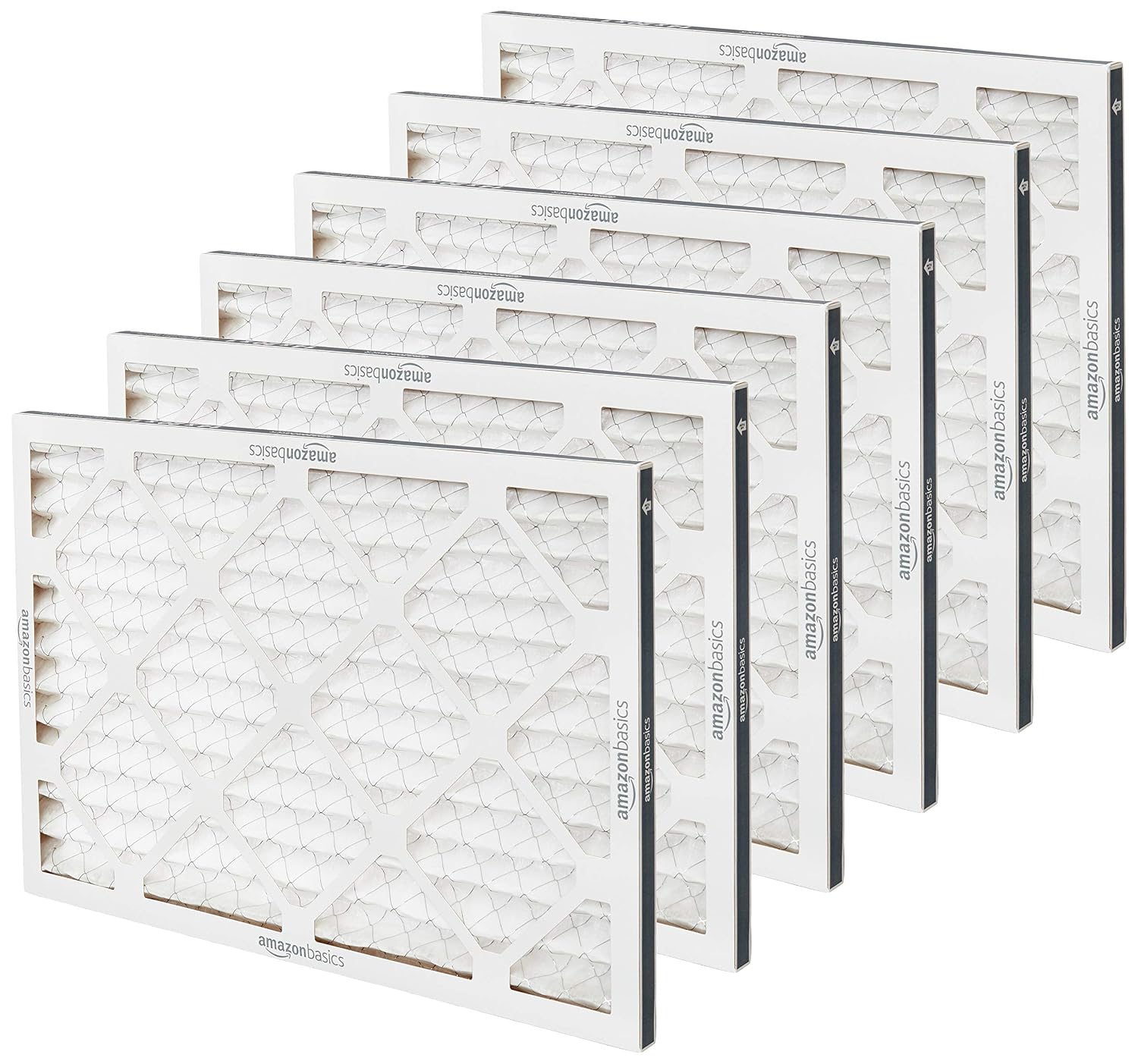 14X20X1 Air Filter, MERV 8 AC Furnace Filters, Allergen Control , Electrostatic, Removes Dust Pollen and Lint, 6-Pack (Actual Size: 13.75" X 19.75" X 0.75")