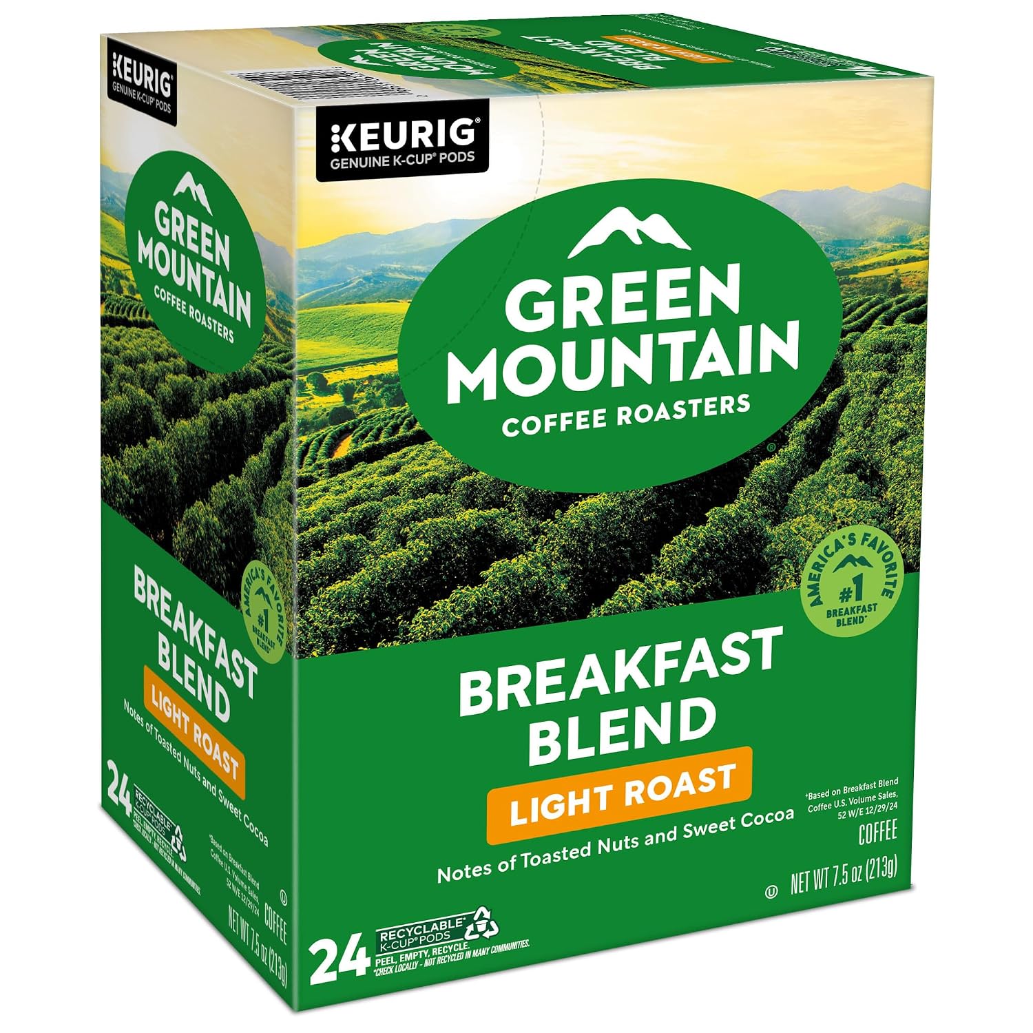 Breakfast Blend Single-Serve Keurig K-Cup Pods, Light Roast Coffee, 96 Count