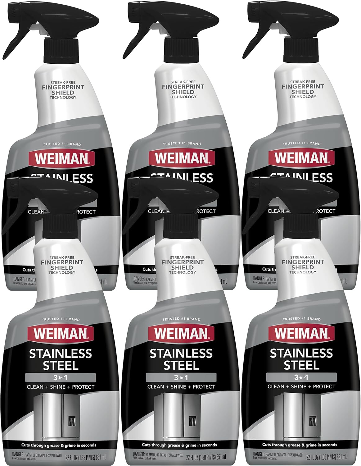 Stainless Steel Cleaner and Polish - 2 Pack, Anti-Fingerprint Spray with Cloth, Effective Against Water Spots and Grease, Streak-Free and Residue-Free, Safe for Metal, Chrome, Appliances, Sinks, and Grills